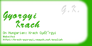 gyorgyi krach business card